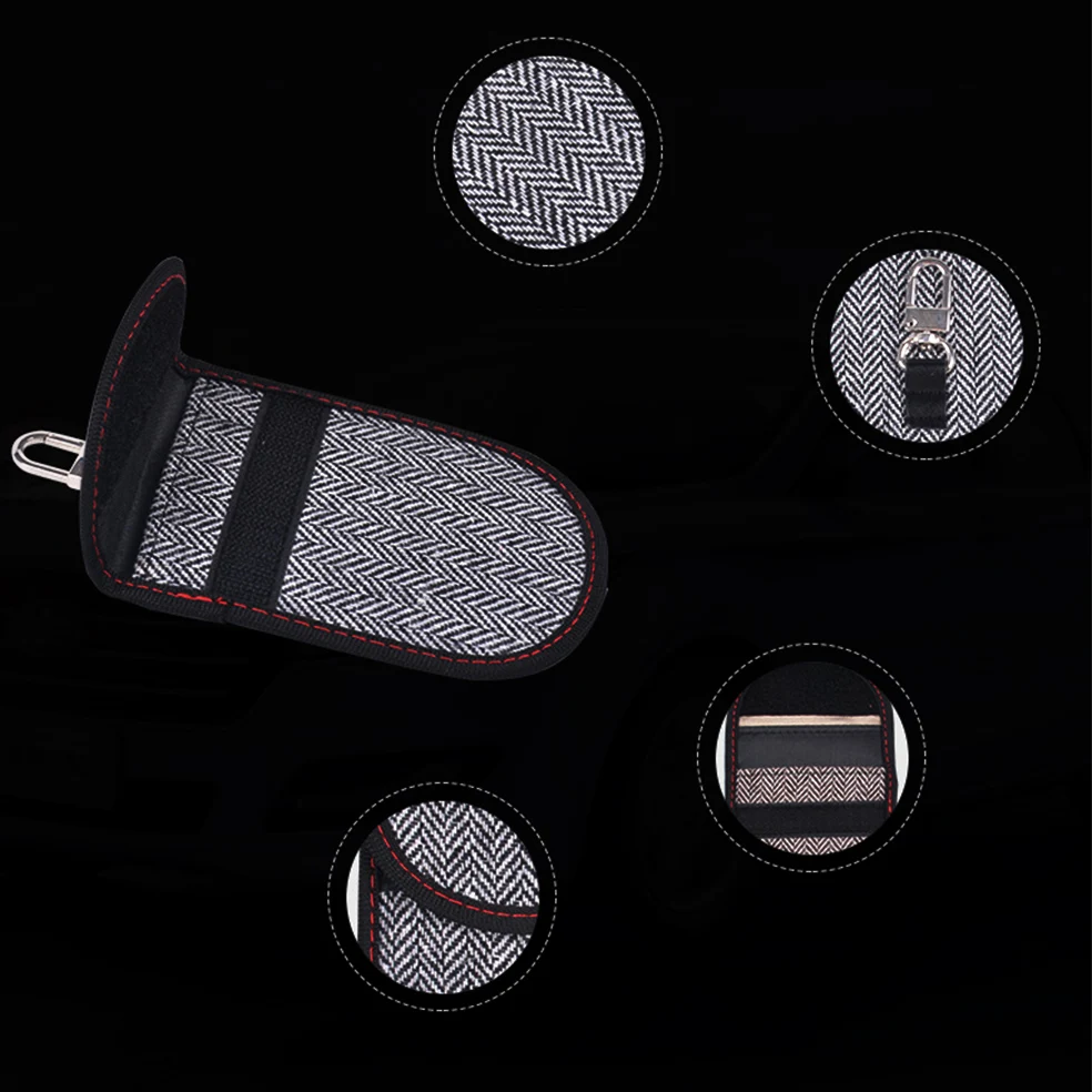 
Wool signal shielding bag Faraday Key Fob bag 
