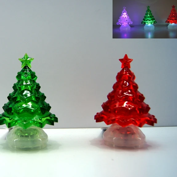 Factory Wholesale Led Christmas tree small night light Mini acrylic Christmas Tree for Christmas Decorations