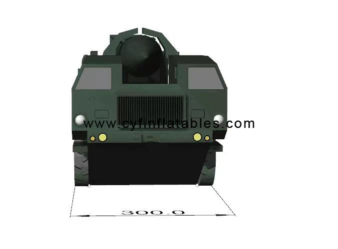 New Design Customized Large Army Inflatable Tank Model Inflatable Advertising Inflatable Missile Truck