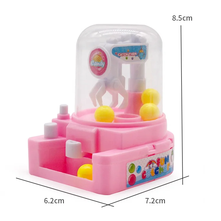 Mini ball machine table game toy funny plastic candy catch ball grabber toys Handheld Mini candy clip small ball machine