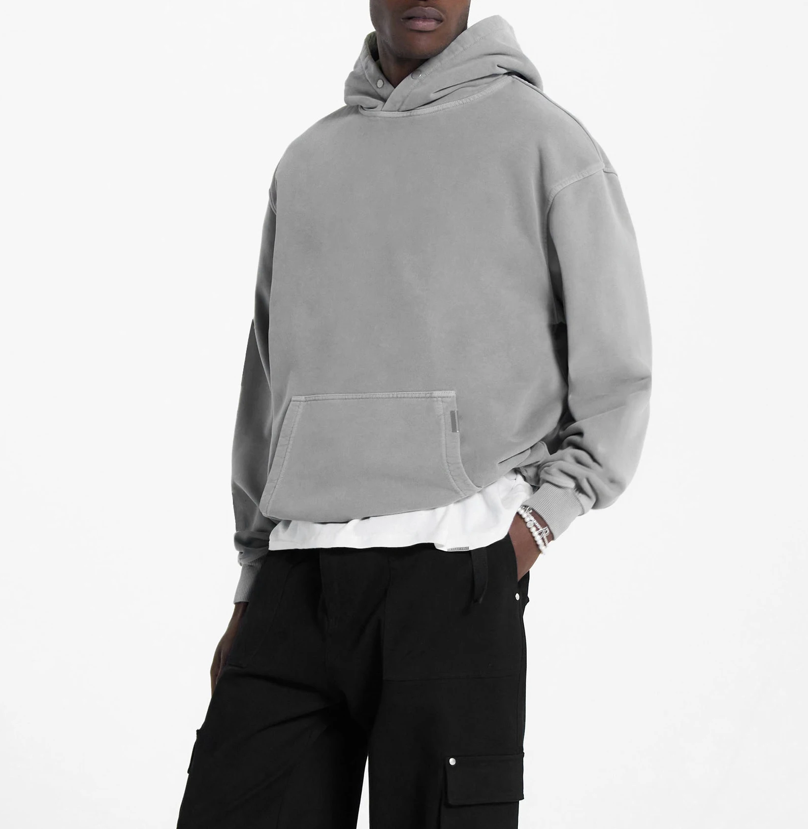 Custom Logo Printed Streetwear Combed Cotton  Hoodie  Blank Pullover puff printing Streetwear Hoodies For Men