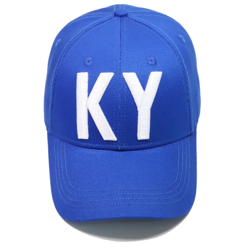 Custom 100% Cotton Unisex Hip Hop Blue One Size Fits All Baseball Caps Hat
