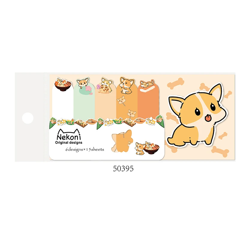 Nekoni Hot Sale Sticky Notes Pad Memo Pad Animal Self-Stick Note Pads Paper Index Bookmark Cute Kawaii Memo Note