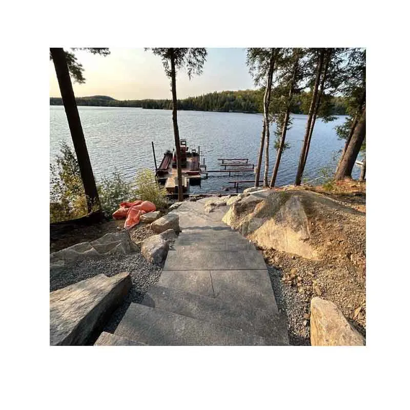Black G685 Granite Stone All Sides Split Kerbstone And Palisade