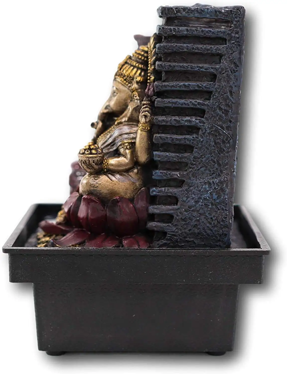 custom mini fountain decoration resin indoor ganesh water fountain