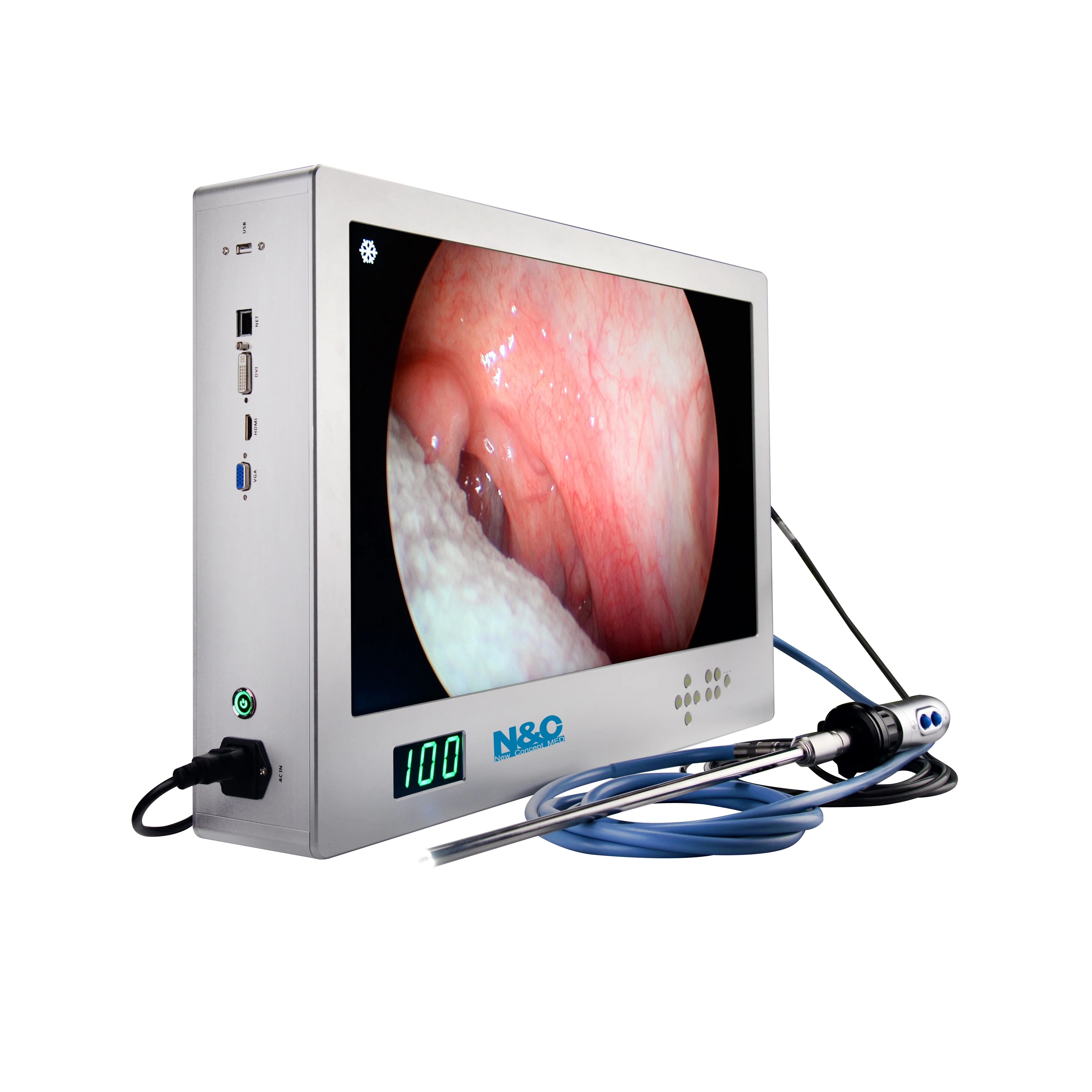 24 inch Full HD 1080P Medical Endoscopic Camera System Integrated with LED Cold Light Source & Monitor