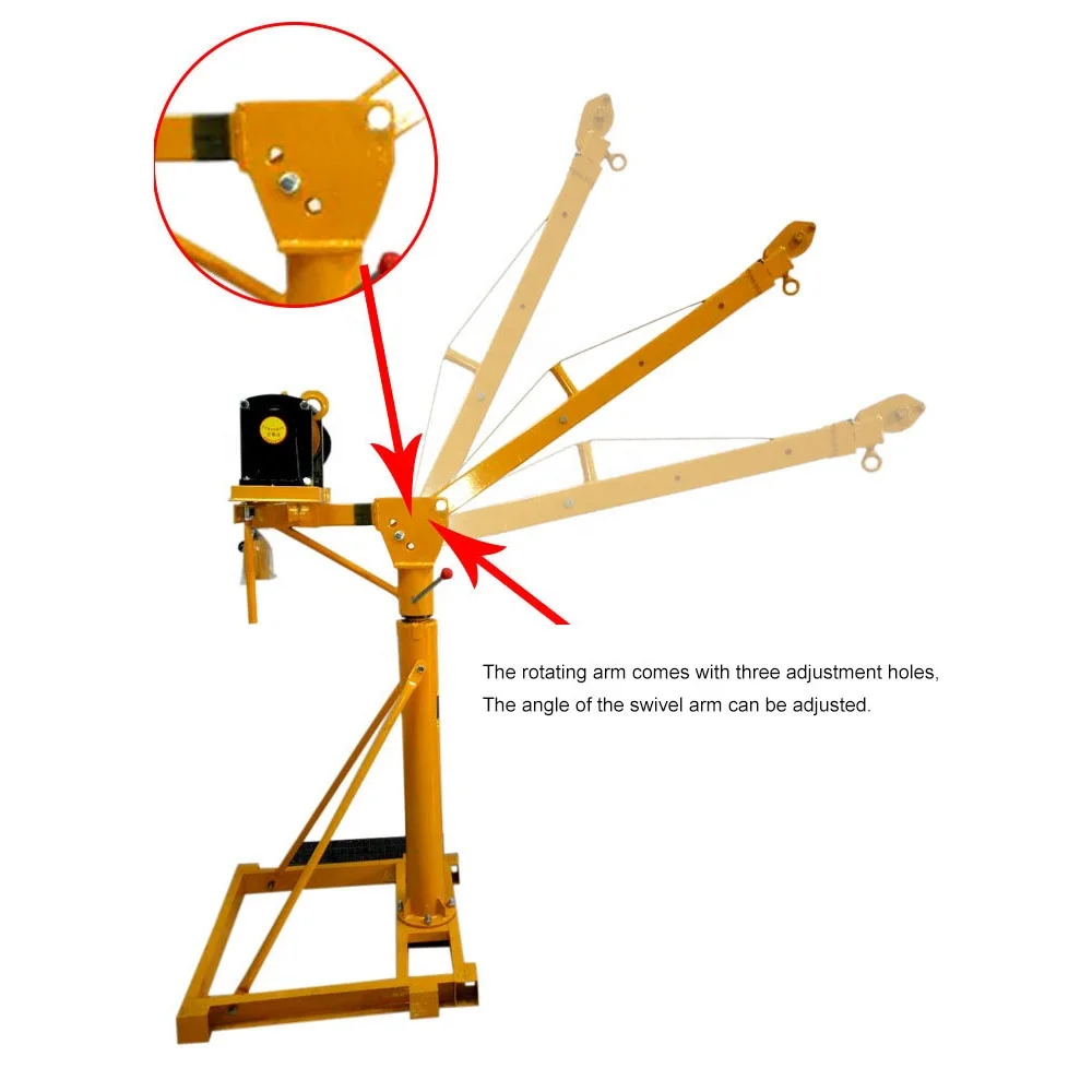 Hot Sale Small Crane Motor With Remote Control 360 Degree Outdoor Mini Motor Crane For Construction