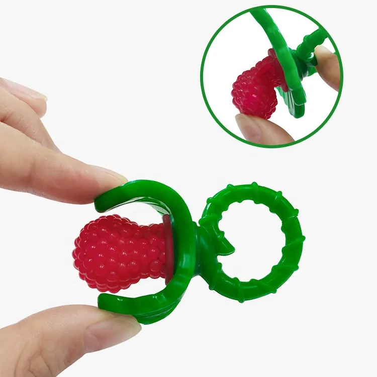 Customized Baby Toys 0-12 Months Pacifier Silicone Teething Toys Full Silicone Fruit Shape Dummy Nipple Baby Teething Toys