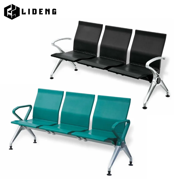 High Quality Airport Lounge Chairs, 3-seater Aluminum Pu Metal Lounge Chairs, Available in Multiple Colors