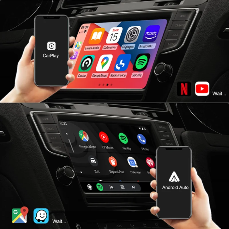 CPA7 Wireless Carplay Smart Box Android Auto YouTube Netflix USB flash drive playback phone mirroring push