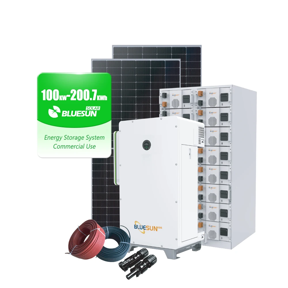 bluesun solar ce approved 100kw 200kwh hybrid commercial industrial solar energy storage system