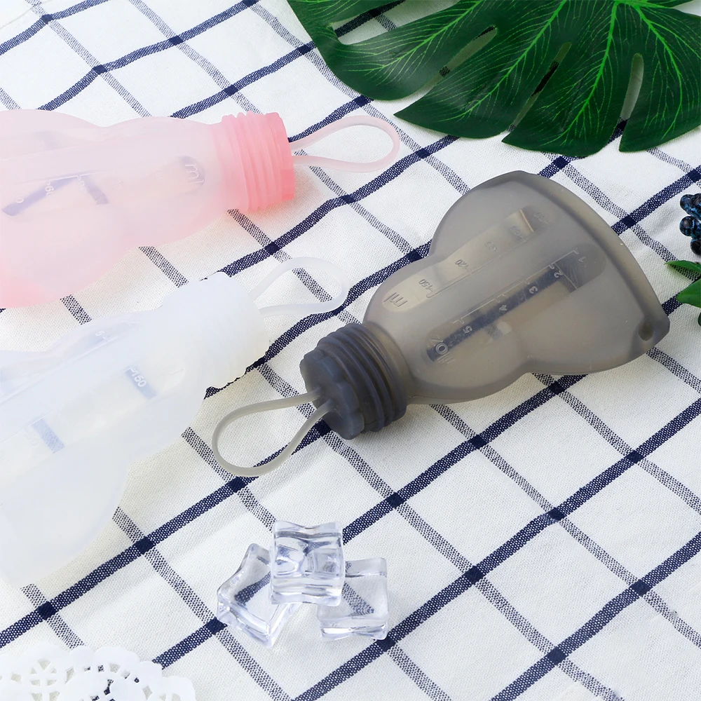 150ml 5oz Tableware Auxiliary Silicone Baby Spoon Squeeze Rice Paste Bottle Feeder