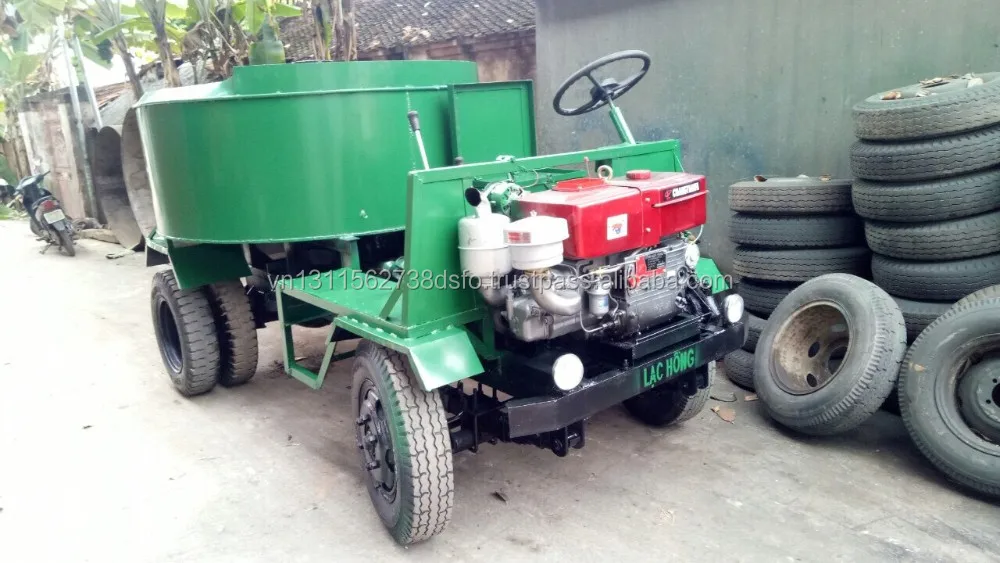 Price concrete mixer made in Vietnam for sale and export type self-loading concrete drive by moving axles strong portable