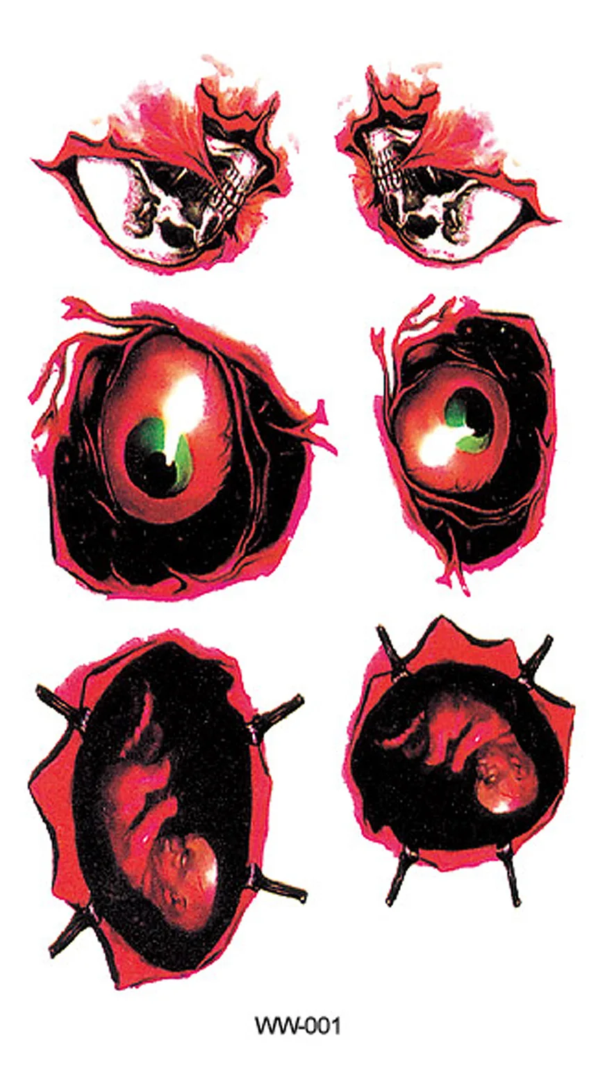 water proof bruises and cuts to use for halloween temporary tattoo face body scars tattoo