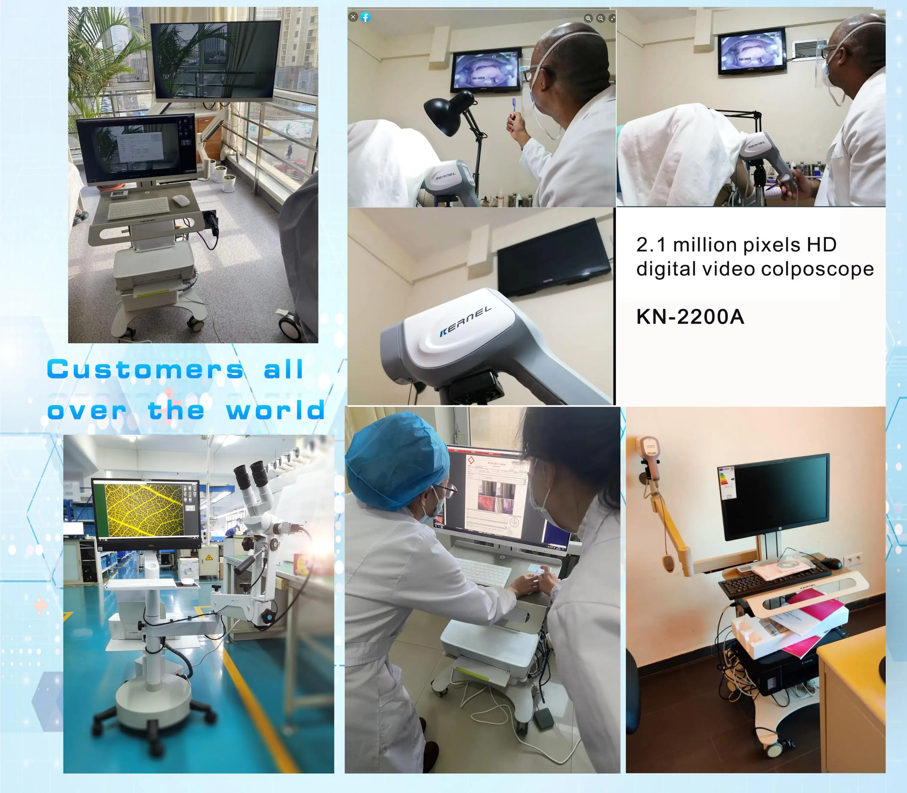 Binocular Colposcopes Equipment Colposcopy Digital Imaging System colposcope digital camera KN-2200B