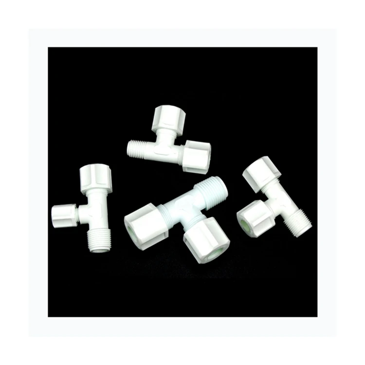 Factory Price Manufacturer Supplier PP plastic joint white PP male run Tees