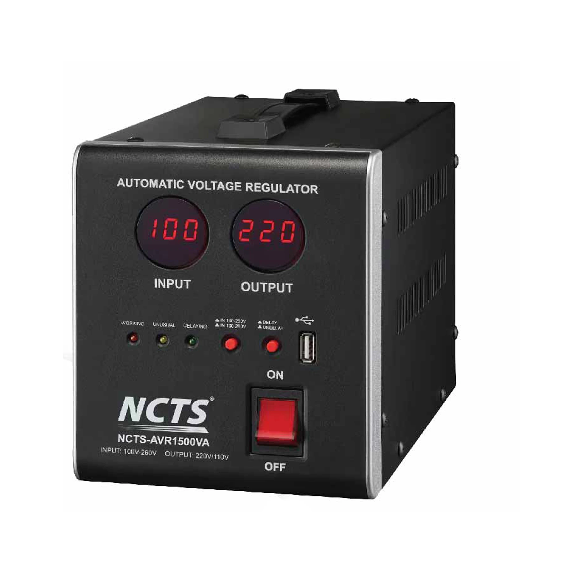 Factory Direct Price 1200W 1500VA 5.5A LED Display Automatic Voltage Regulators/Stabilizers Voltage Stabilizer Made In China