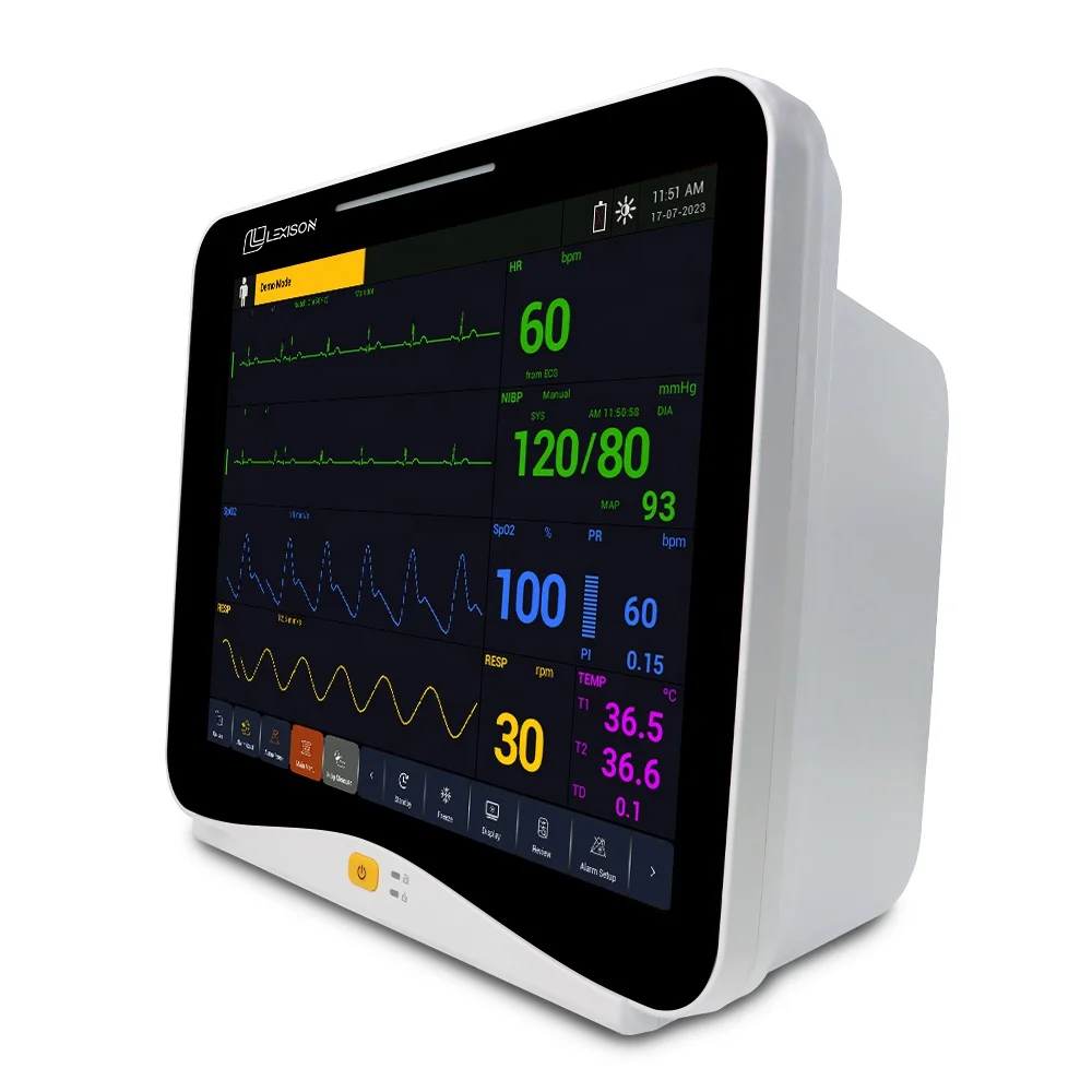 Lexison PPM-H12 High Quality Cheap price 12.1inch Touch Screen Portable Multi parameter Vital Signs ICU Patient Monitor