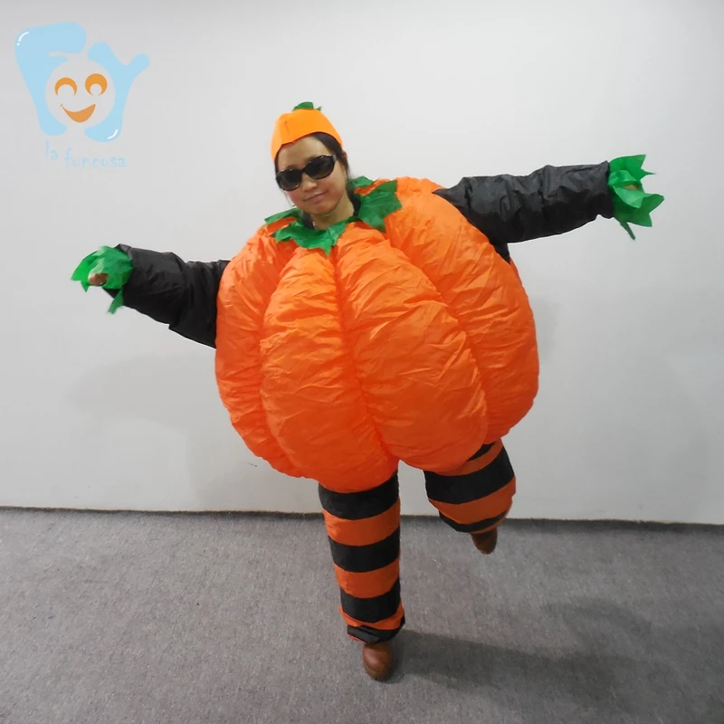 Мужской женский костюм на День Благодарения, Хэллоуин, костюм тыквы, костюм с воздушным раздувом, костюм с надувной тыквой