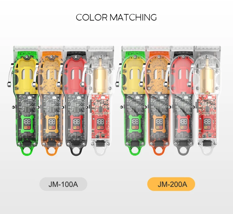 Factory Hot Sale Transparent Clipper Salon Barber Professional Smart LCD Hair Trimmer Cordless With Quality Assurance