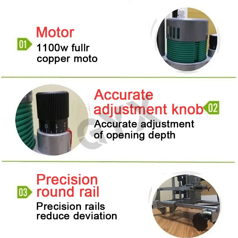 Portable wooden lock punching woodworking blinking slotting machine drilling machine woodworking slotting machine