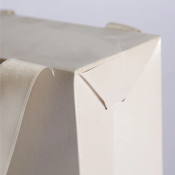 Hot sale closed top white custom logo jewelry paper shopping bags with ribbon