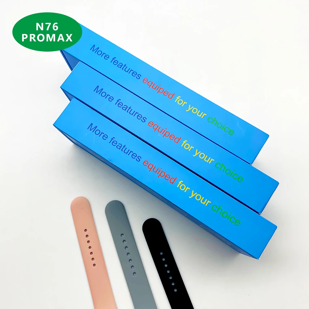 2022 Model N76promax Smart Watch OEM Product Customized Logo Straps Package NFC Smartwatch N76 Pro Max