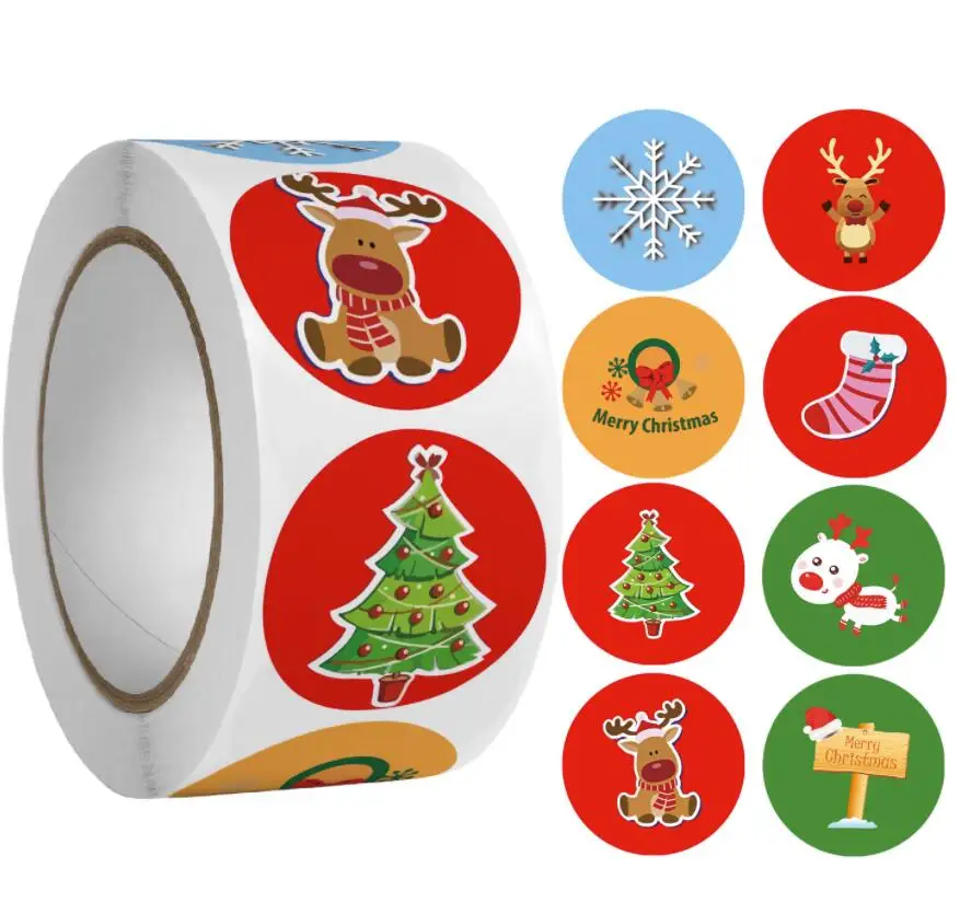 Hot Sale Custom Logo Printed Roll Blue Adhesive Paper Label Stickers for Packaging