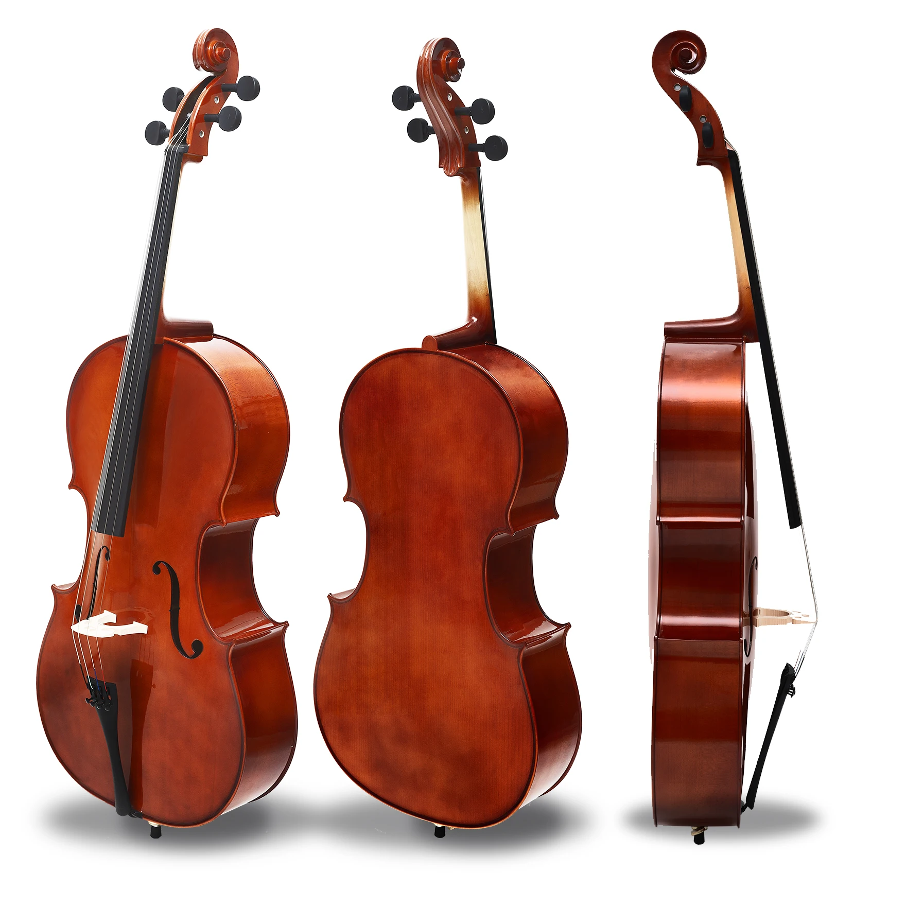 Wholesale professional panel material Spruce back/side material Maple handmade cello Professional cello