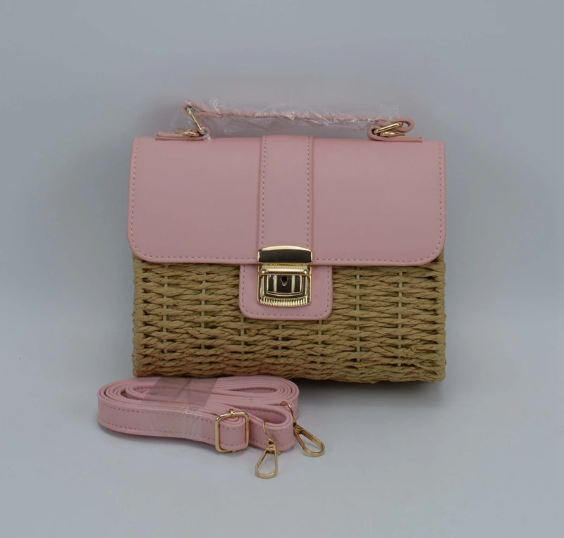 Summer Beach Bag Custom Straw Woven Bag Fashion Women Cross Body Bag