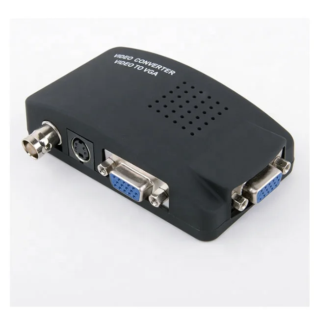 BNC S-Video VGA to VGA Converter Adapter for DVR DVD Player Support PAL NTS