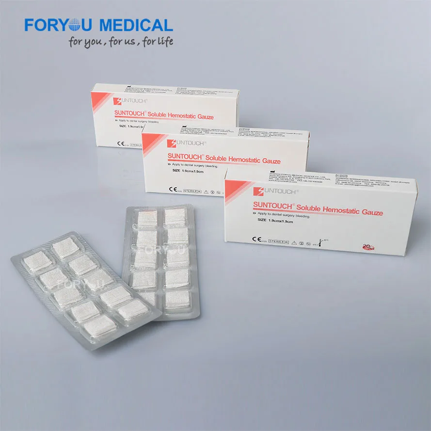 Foryou medical Cellulose material dental surgery gauze dentistry Gauze hemostatic first aid gauze