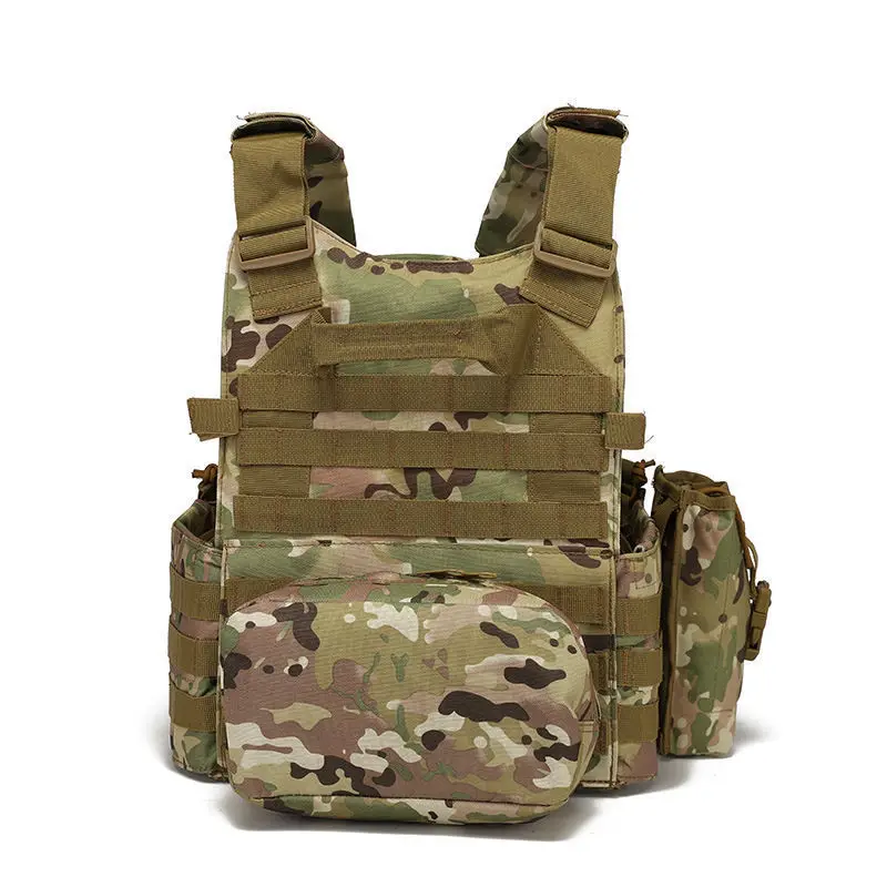 Tactical Lightweight Adjustable Outdoor Training Quick Release Plate Carrier Safety Camouflage Molle 6094Tactical Vest