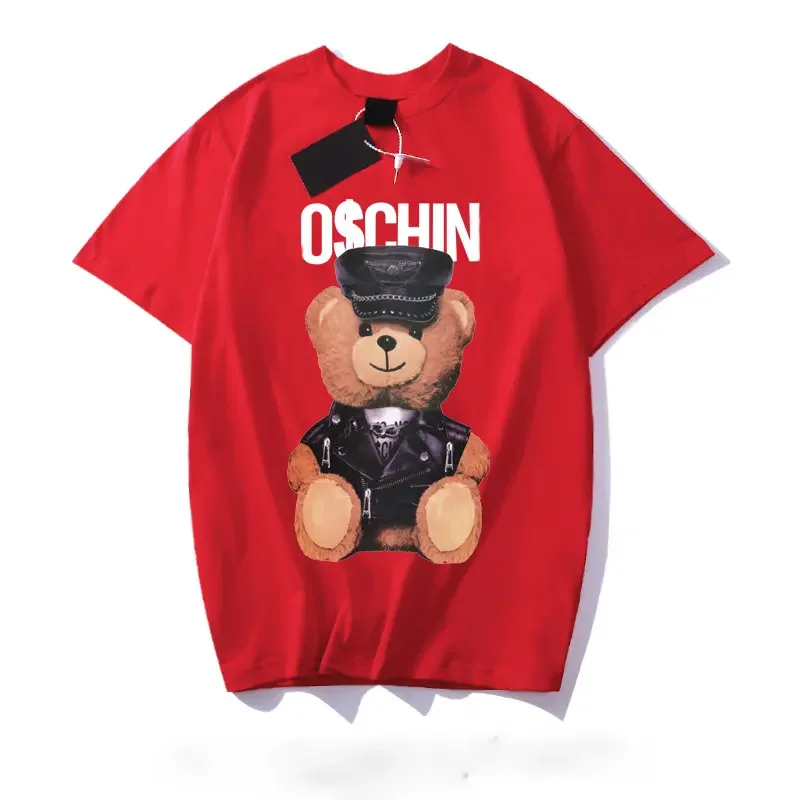 Women Bear Pattern Short Sleeve O-Neck Loose T Shirt For Women With Plus Size Casual Streetwear Tops