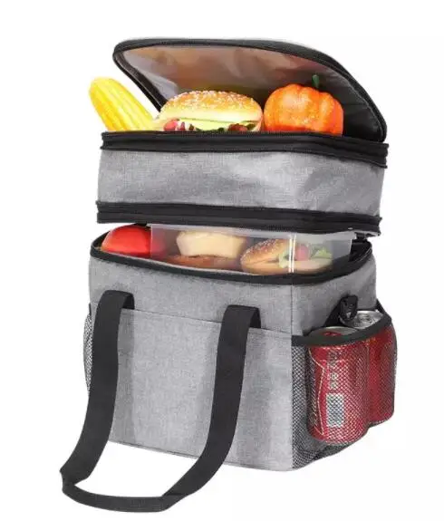 300d Nylon Cooler Bags 10L 15L 23L Large Capacity Ice Pack Double Layer Picnic Bag Thermal Insulation Portable Lunch Tote