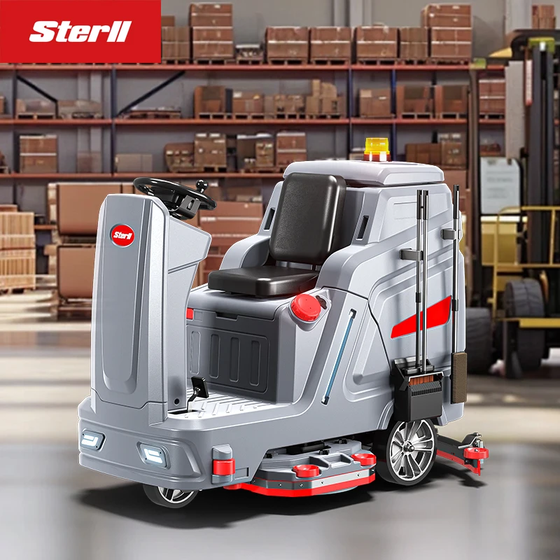 Strell Hot Selling  Industrial Ride On Auto Automatic SX1100 Floor Scrubber Ceramic Tile Floor Cleaning Machine