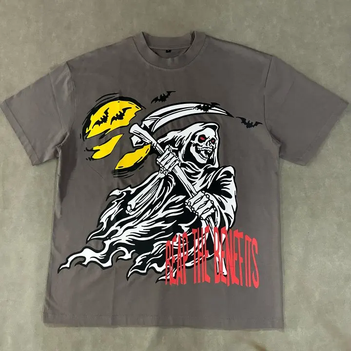 TS2502 Oversize 100% Cotton T-Shirt with Pattern Drop Shoulder Screen Printer T-Shirt Printing Machine