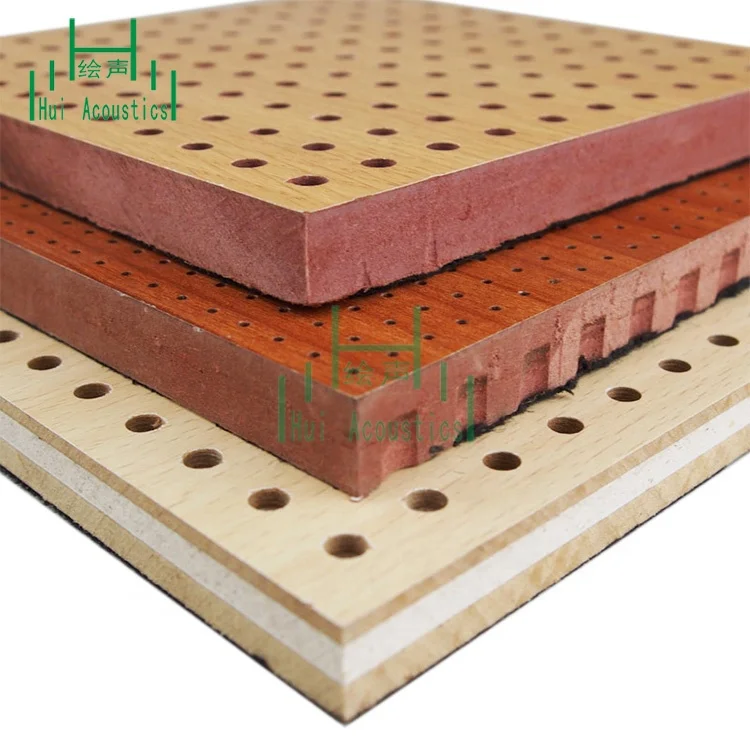 Perforated MDF Acoustic Panel Price Wood Wall Cover Acoustic Perforated Wall