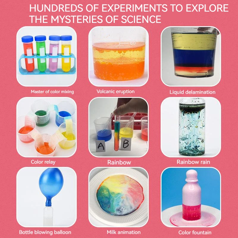 STEM 150 Different Scientific Experiments Handmade Invent Erupting Volcanos Learning Chemistry Knowledge Science Toys