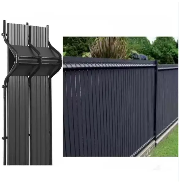 3D Privacy Curved Garden Fence Plastic PVC Slat Used for Welded Wire Mesh