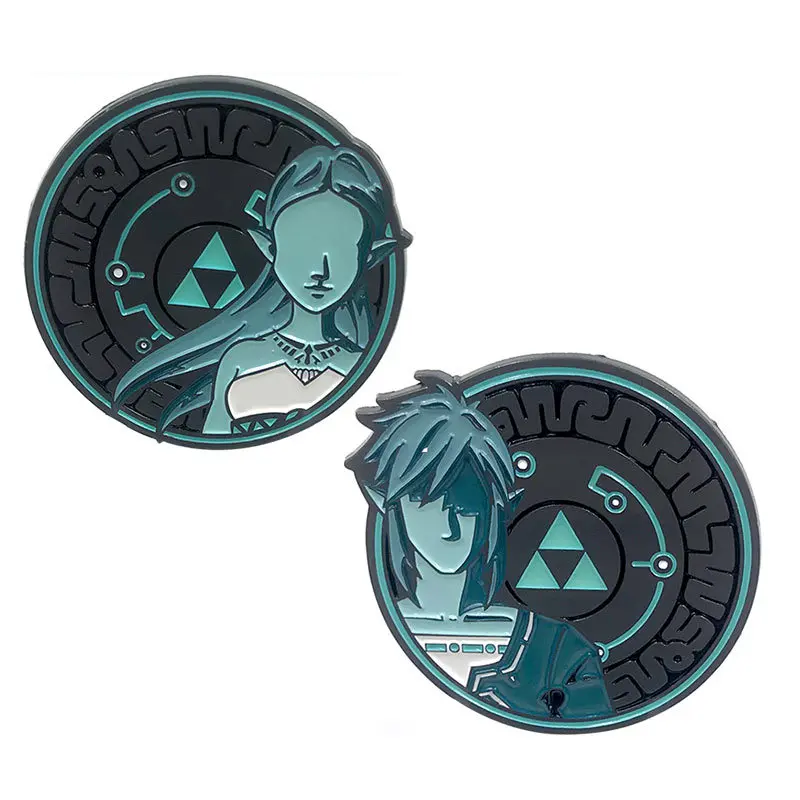 Factory direct supply soft enamel pins, light up clothes pins, anime design glow-in-the-dark tokens