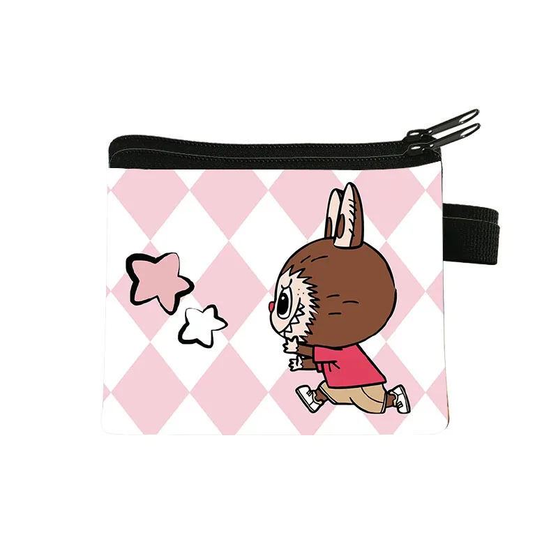 HY2 мультфильм Labubu Kawaii Аниме Кошелек для монет сумка ежедневного хранения