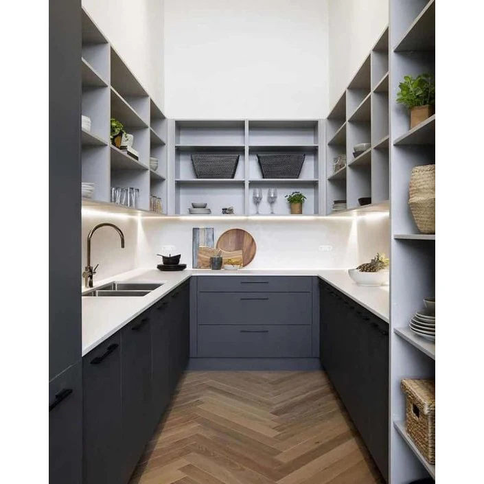 2023 Artisan Bespoke New Wooden Butlers Pantry Organization Kitchen Pantry Cabinet Storage Design