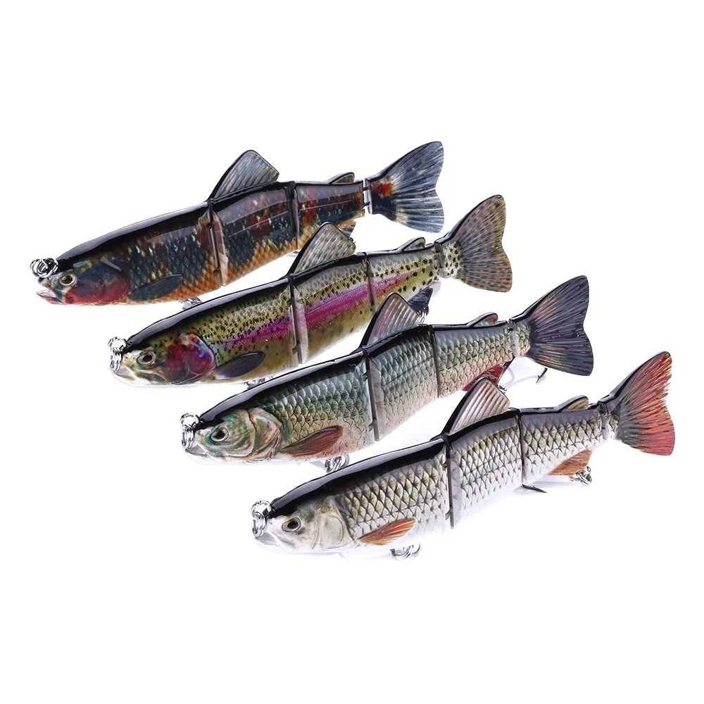 16cm 42g 4 Section Marine Boat Fishing Shore Fishing Throwing Bionic Fixture Multi Section Fish Swing Bait Fishing Bait