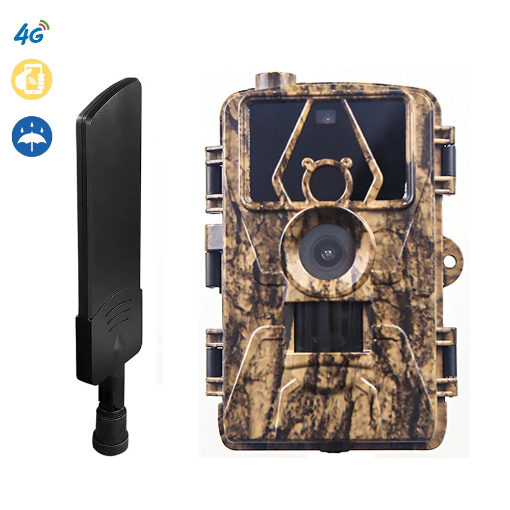 4G LTE Hunting Trail Camera 60MP HD 8K APP Control Night Vision Photo Trap with SIM card Cellular Mobile Wireless Wildlife Cam