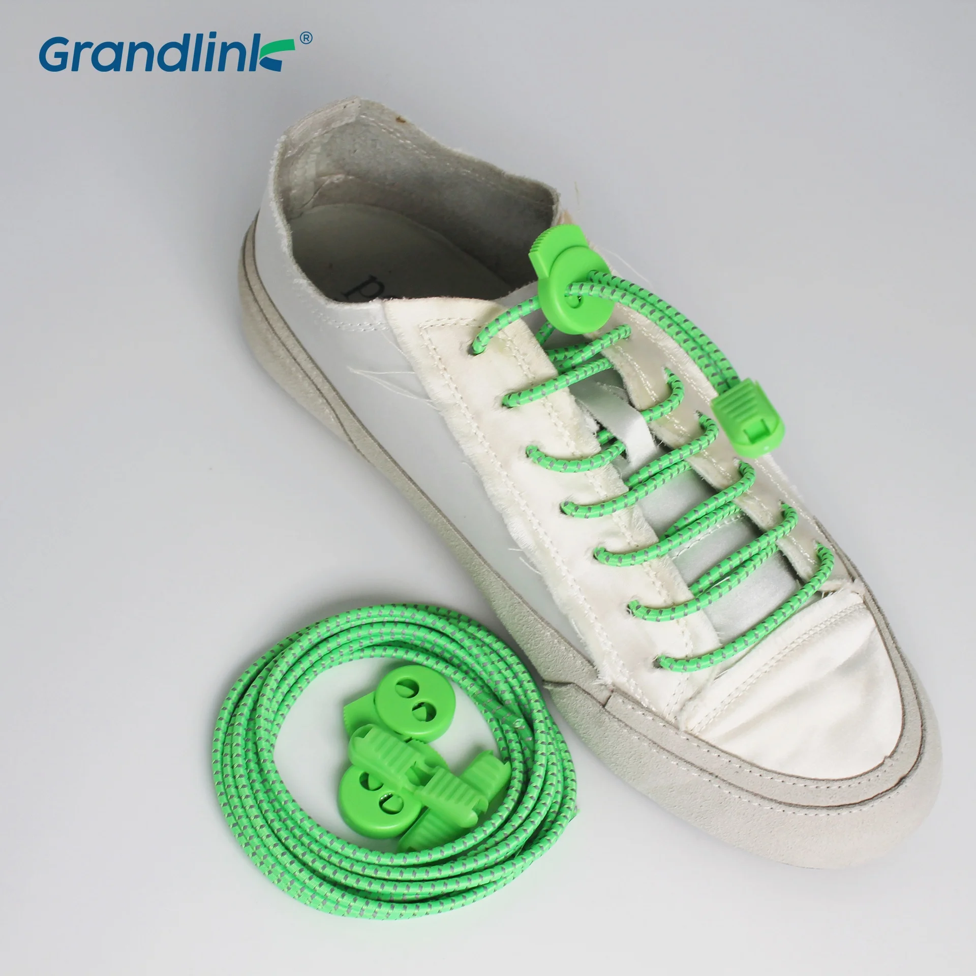 Custom Round Polyester Reflective Shoe Laces Lazy Shoelaces No Tie Elastic shoelace Outdoor Sports elastic shoelaces