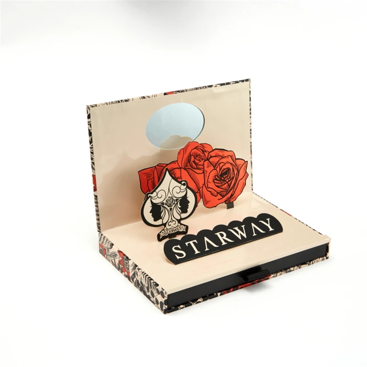 Colorful 10 pans make up boxes paper eyeshadow palette luxury cosmetic packaging