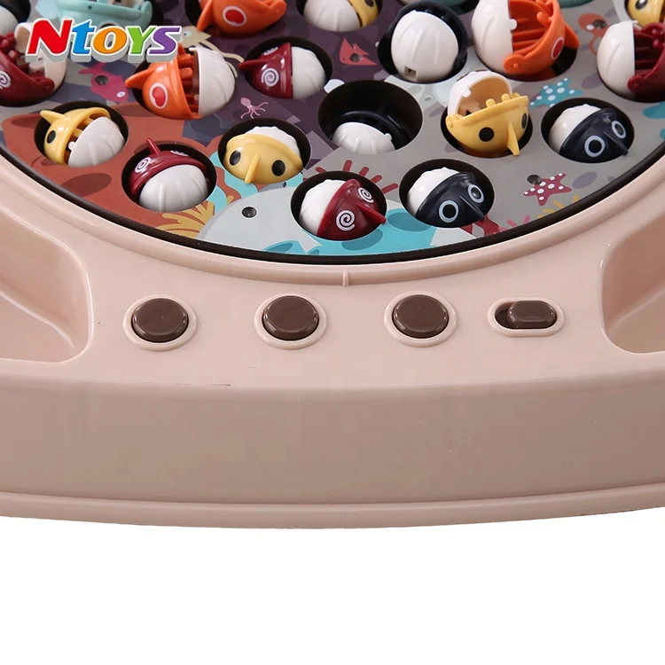  Оптовая продажа рыболовная игра 45 рыб электрическая вращающаяся игрушка набор с подсветкой и звуком для