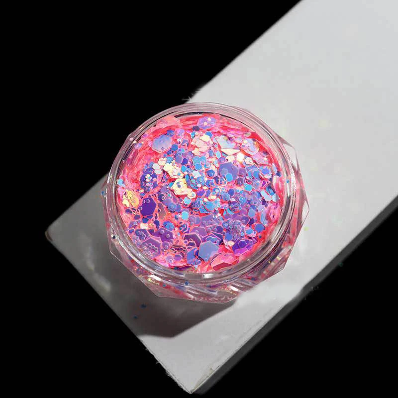 2023 Super Popular Polyester Pink Blue Color Shift glitter for makeup