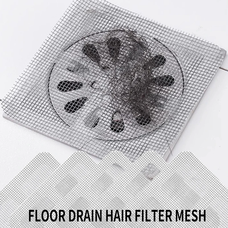 Affordable Self-Adhesive Hair Catcher - Plastic Mesh Drain Protectors for Bathroom, Toilet, and Kitchen Sinks